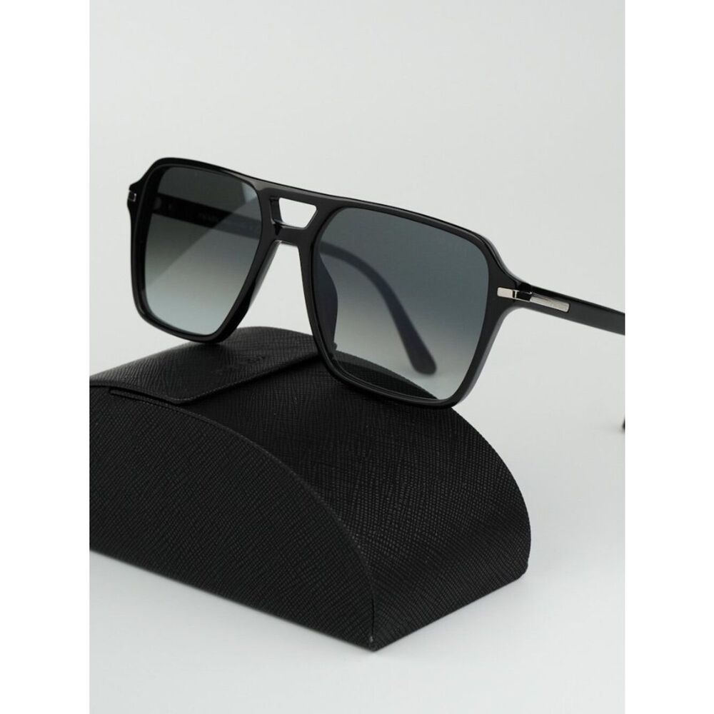 NEW Prada PR20YS 1AB06T Black Grey Unisex Pilot Sunglasses PR 20YS